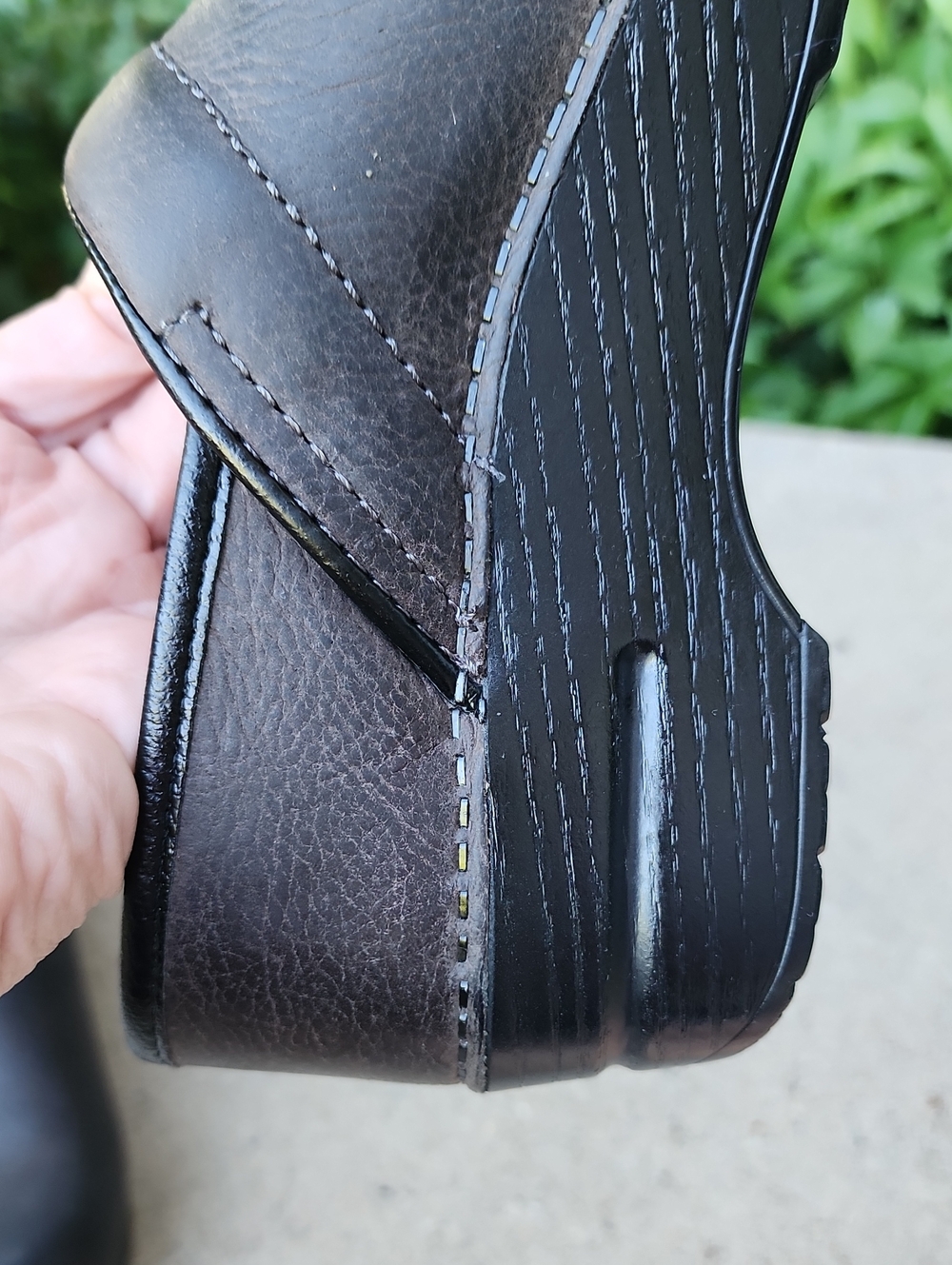 Dansko Dark Brown Leather Slip-On Clogs - Picture 17 of 17